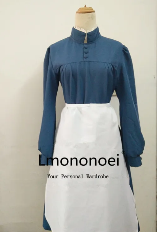 Lmononoei мобильный замок Хоя Софи Хаттер Косплей голубое платье костюм |