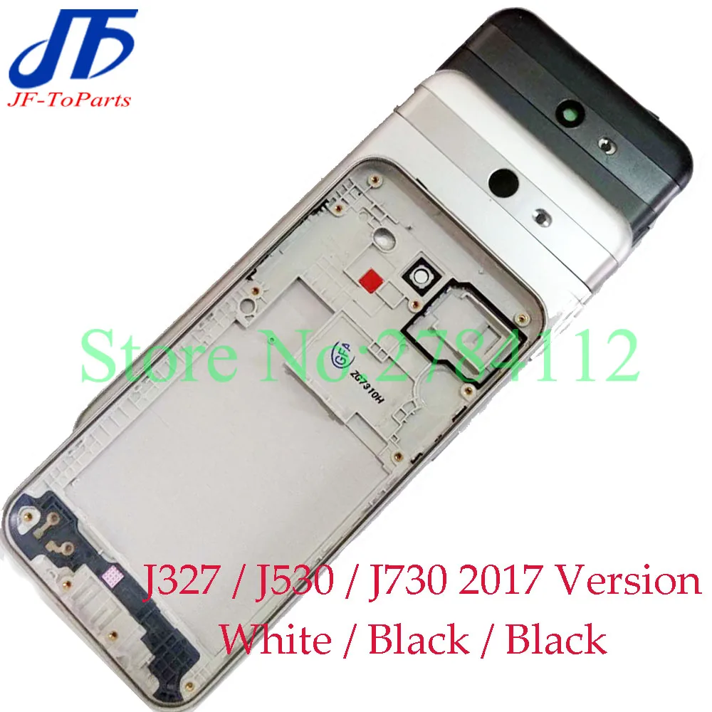 j327 gold with frame 10 шт. задняя батарея задняя крышка Замена для Samsung Galaxy J3 J327/J7 J727 корпус двери с рамкой шасси - Цвет: j327 gold with frame