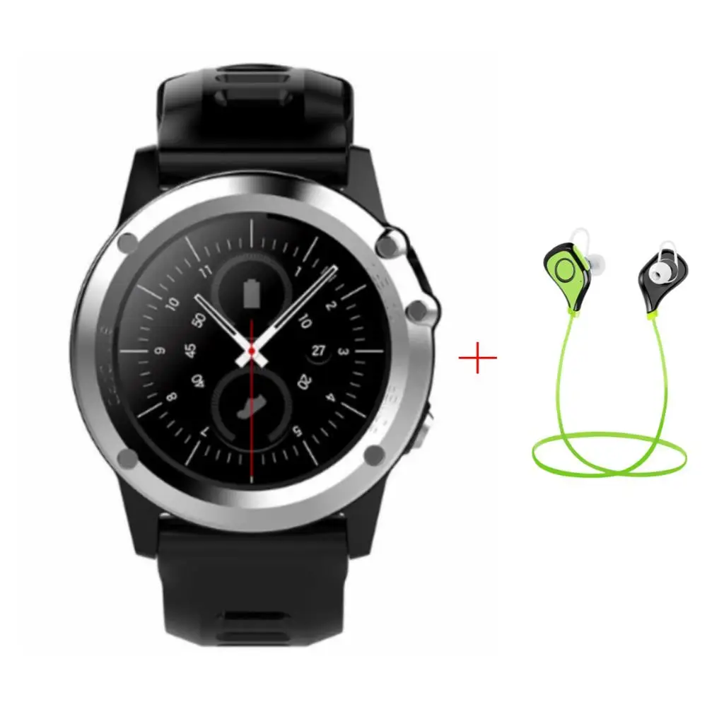 Серый Умные часы Slimy H1 с ОС Android 4,4, IP68, водонепроницаемые, 1,39 дюймов, MTK6572, умные часы, поддержка 3g SIM, GSM, WCDMA, Wifi, gps, для Android - Цвет: Серый