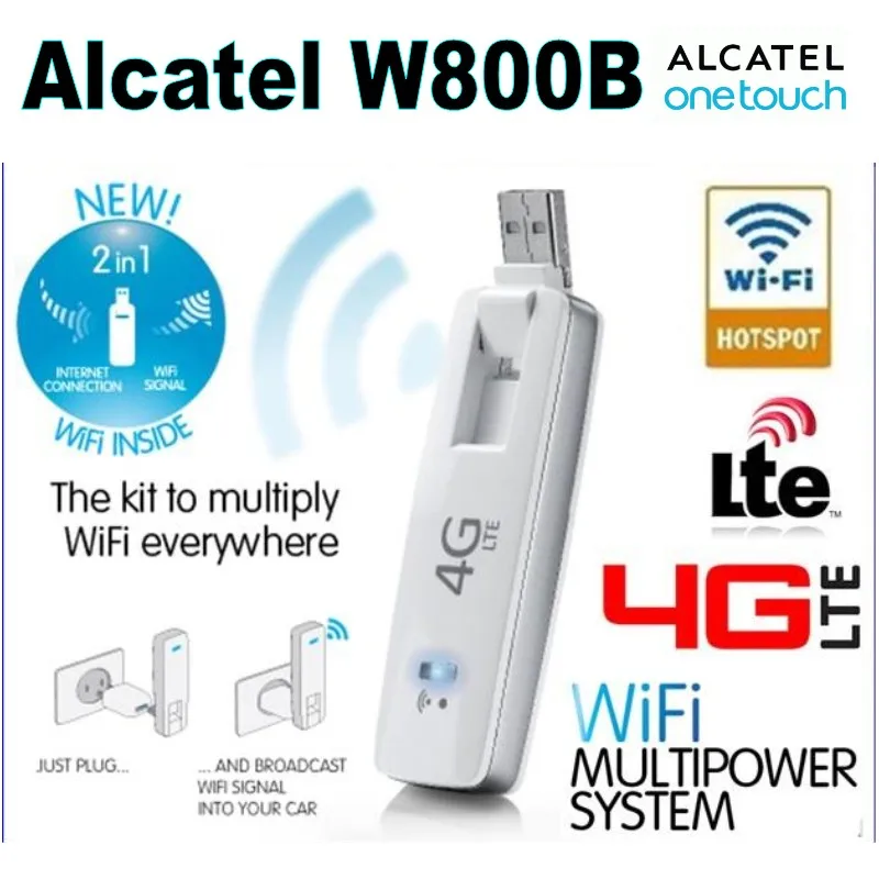Разблокированный беспроводной модем Alcatel W800 W800B 100 Мбит/с 4G LTE 3G USB 10 WiFi Dongle|Модемы| |