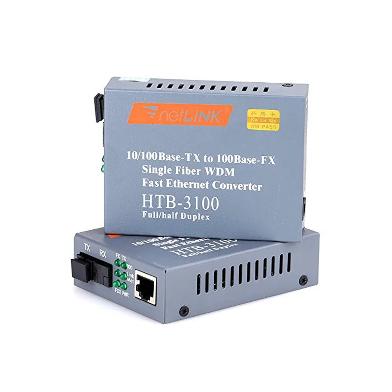 1 пара HTB 3100AB 10/100 м базы tx волоконно оптический передатчик эфирной сети с медиумом