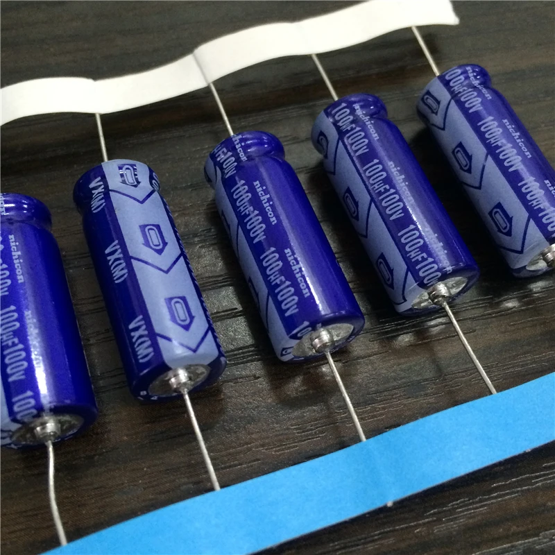 5 шт. 100 мкФ в NICHICON VX 10x26 мм 100V100uF осевой алюминиевый электролитический