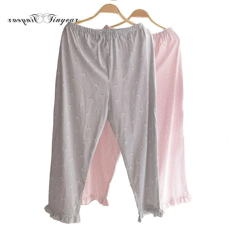 Tinyear/весенне осенние трикотажные брюки из хлопка для беременных эластичная