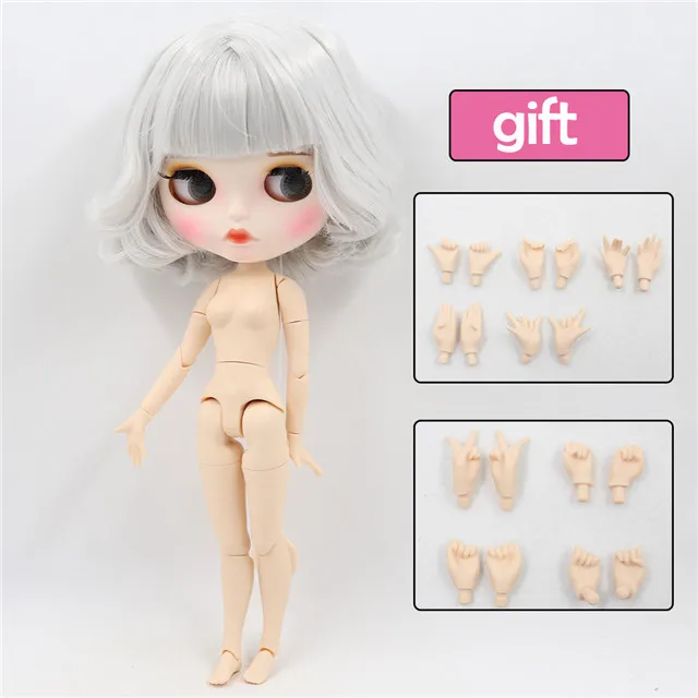 white matte face Фабрика blyth кукла bjd шарнир тела белая кожа bjd 30 см матовый лица резные губы с бровей индивидуальные лица - Цвет: white matte face