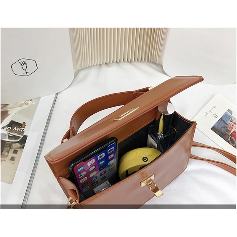 Простая из искусственной кожи Малый Flap Crossbody Bag для Для женщин Роскошные Сумки