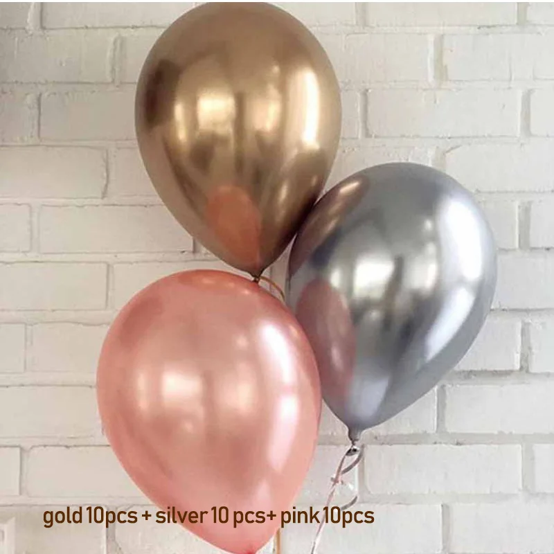 30 pcs 12-дюймовые толстые кружевные шелковые трусики перламутрового оттенка металлические цветной воздушный шар фото латексных воздушных шаров с INS со звездами в синем, золотистый и черный - Цвет: 30 pcs