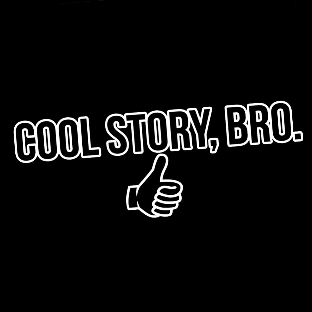 Забавные виниловые наклейки с надписью &quotThumbs Up Cool Story Bro&quot водонепроницаемые