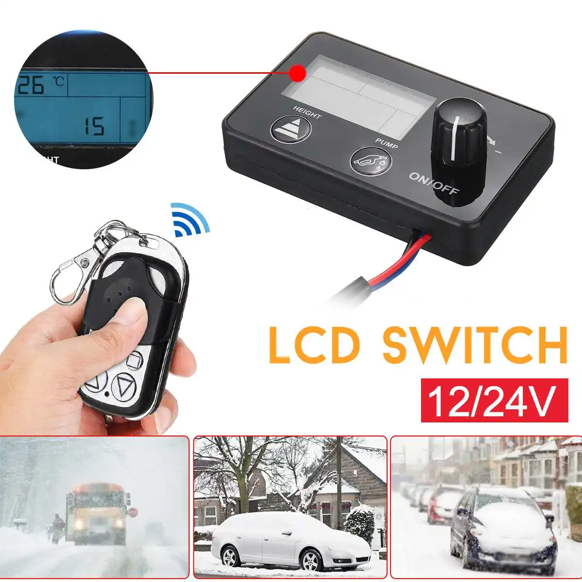 12 V/24 V ЖК-дисплей монитор с пультом дистанционного управления Управление аксессуары для автомобиля трек или автобус Дизели воздушный обогреватель парковки кухонная плита