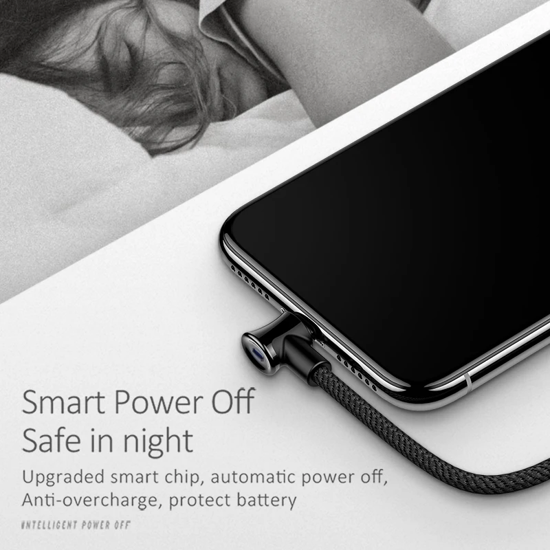 USAMS Автоматическое отключение питания телефонный кабель для iPhone 5 6 X XR XS 2A Быстрая