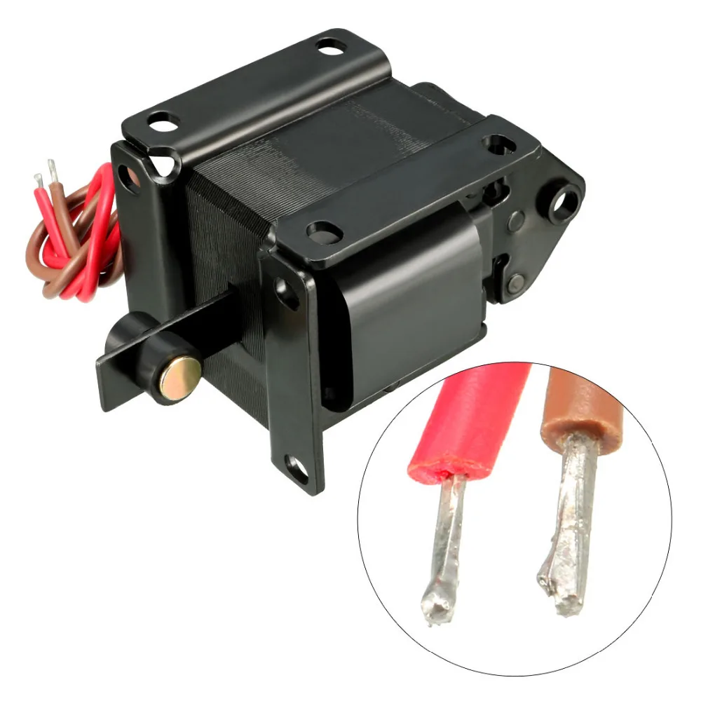 Uxcell 300mA/1A DC 12 V/24 V Электромагнит 12/24 Вт 5/14. 7/15N 10 мм тестовая Тип прямолинейного движения с хорошим качеством, энергосберегающие лампы переменного тока тягового
