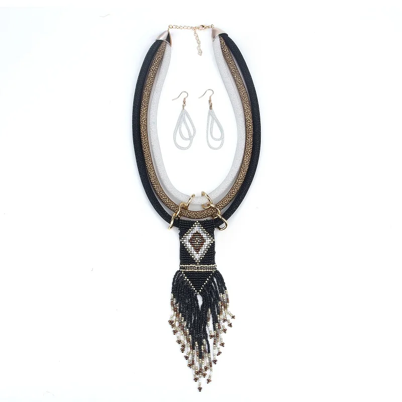 Find Me 2019 fashion brand weaving long tassels collar choker necklace vintage boho statement women Jewelry wholesale | Украшения и
