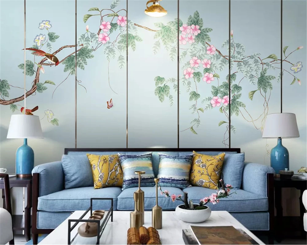 3d обои beibehang на заказ объемная утолщенная настенная бумага ручка и птица из