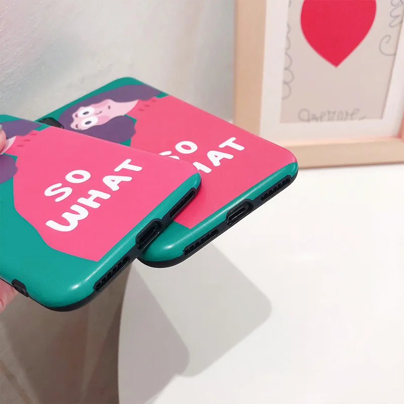 Милый корейский телефон с рисунком для девочек чехол iPhone 7 Puls 6 S 8 X XS Max XR чехлы