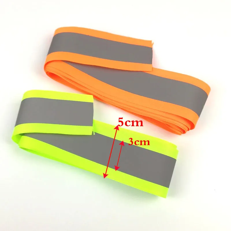 50mm x 30mm* 3 Meter / lot, Oxford reflective fabric sewing tape reflective webbing ribbon for sewn on clothing bags