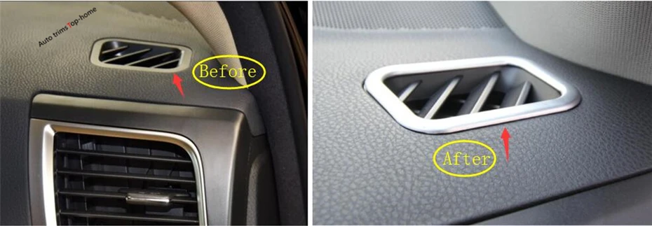 

Yimaautotrims Side Air Conditioning AC Outlet Vent Interior Mouldings Cover Trim For Toyota Highlander KLUGER 2014 2015 2016 ABS