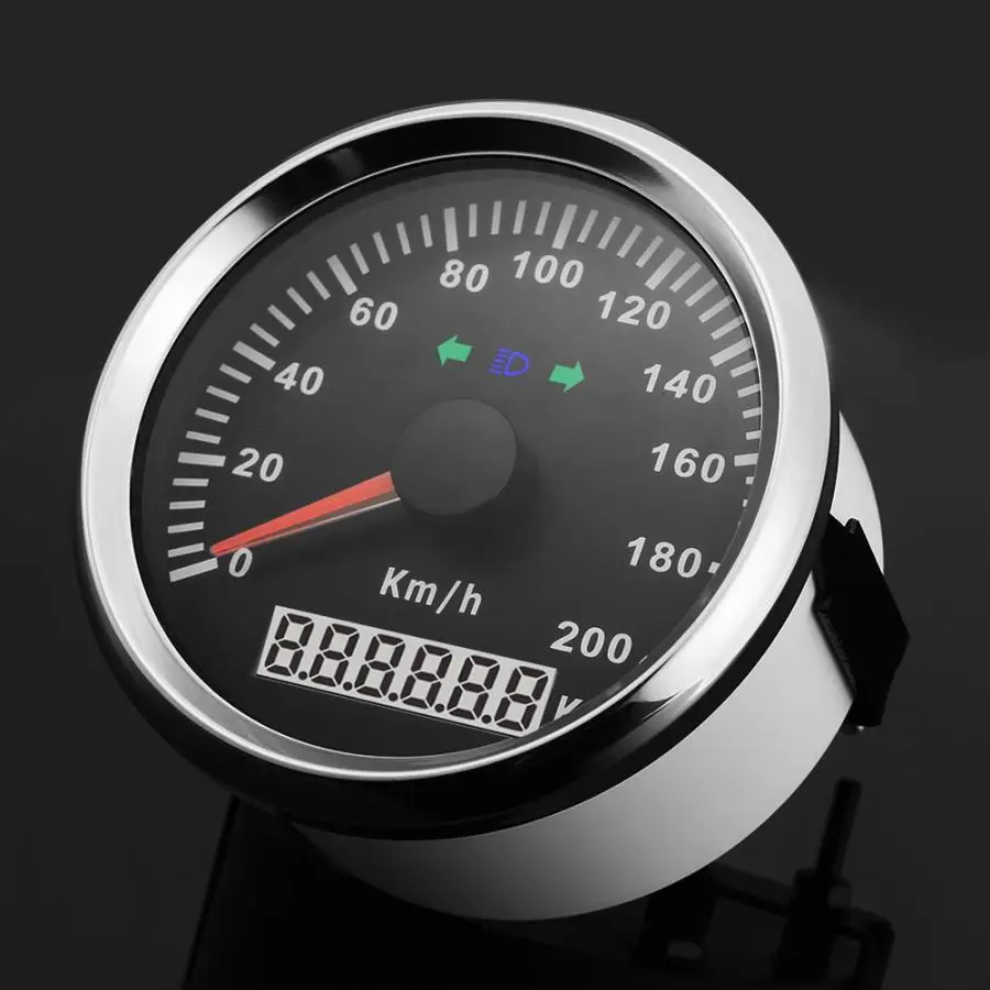 Мотоцикл спидометр 85 мм 200 км/ч 12 В/24 В автомобиль Грузовик Мотоцикл gps Спидометр Одометр датчик с подсветкой