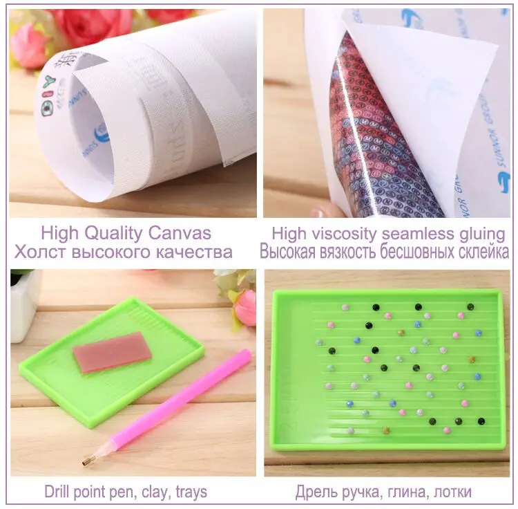 5d diy diamond painting round full cube embroidery red ship scenery pattern hobbies and mosaic Christmas gift | Дом и сад