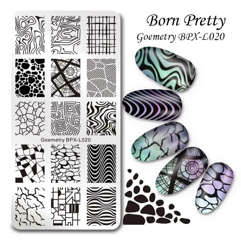 set24 BORN PRETTY ногтей штамповки пластины мульти-узоры прямоугольный, для нейл-арта штамп шаблон изображения трафареты художника Сделай Сам ногти маникюр - Цвет: set24