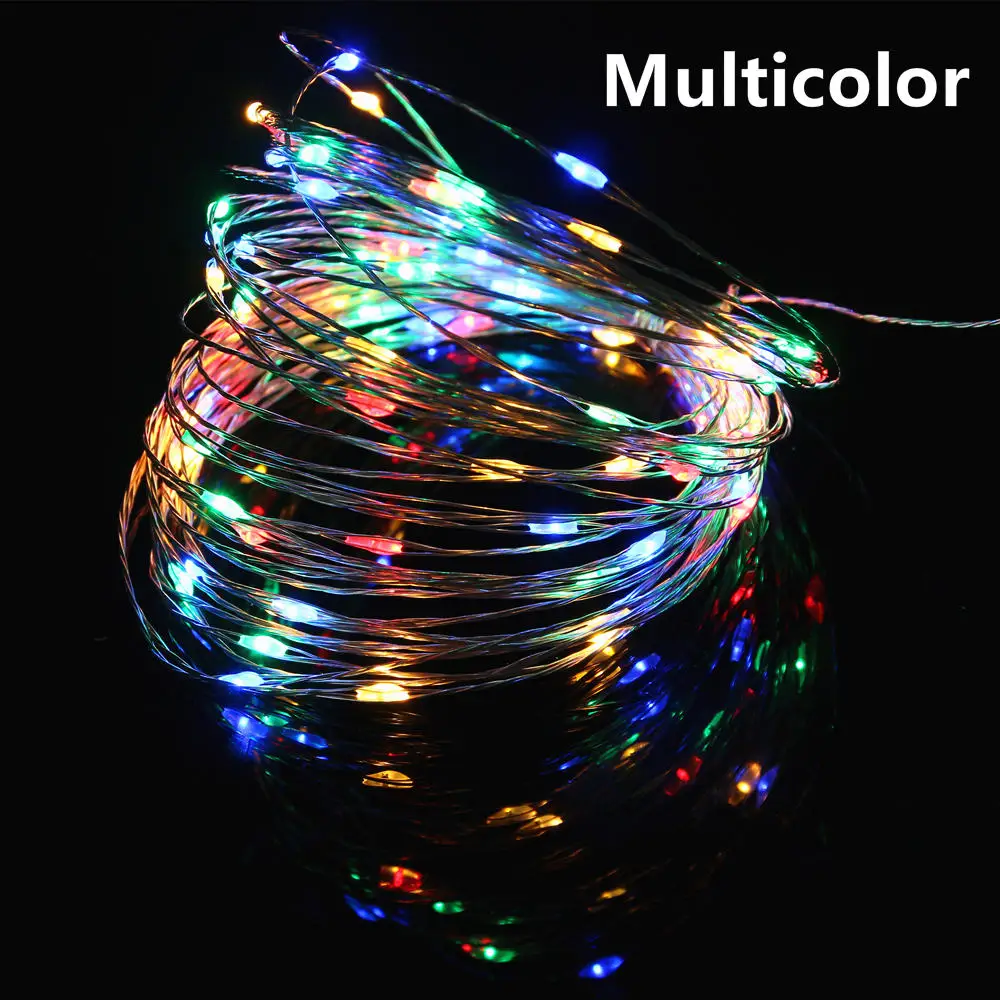 1-10M Sliver Wire LED String lights night light Holiday lighting For Garland Fairy Christmas Tree Wedding Party Decoration | Лампы и