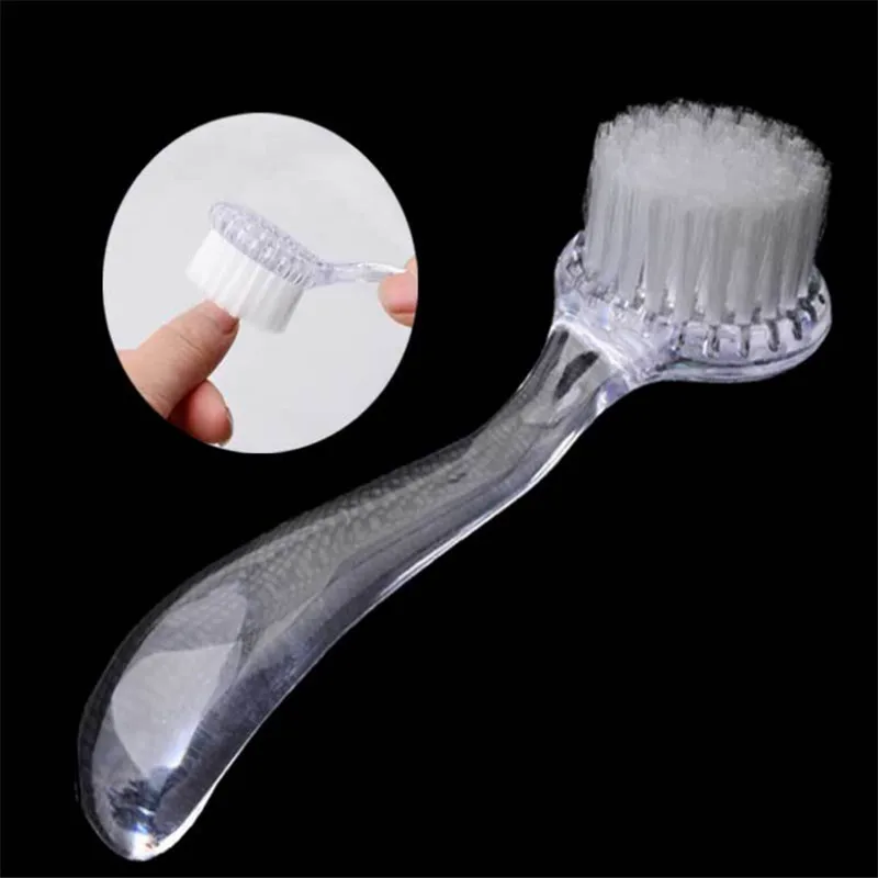 1 шт. пластиковая Профессиональная щетка для очистки ногтей от пыли с крышкой