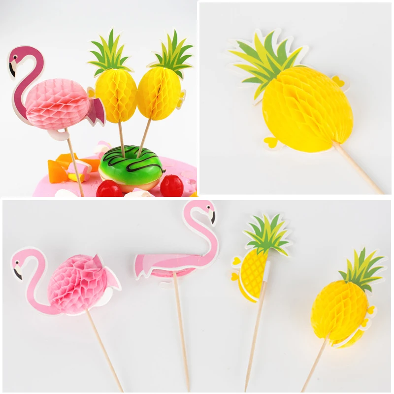 ZOPHIL 4 шт Фламинго торт Топпер Свадебная вечеринка украшение для выпечки