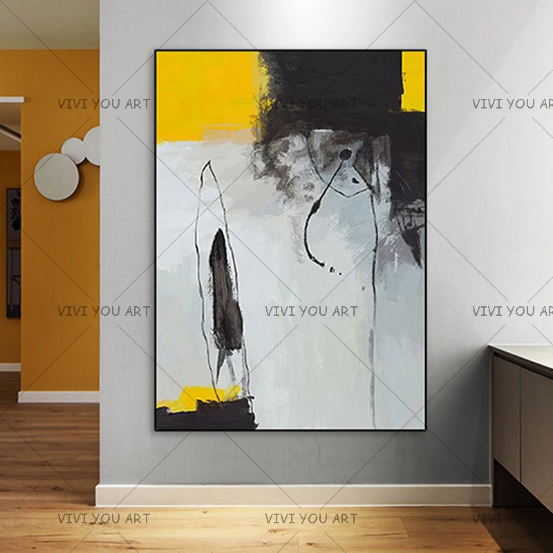 Новое поступление модная абстрактная картина маслом ручной работы на холсте