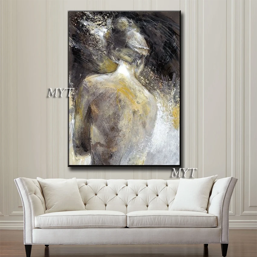 Поп сексуальная обнаженная девушка абстрактная картина маслом цветная фигурка