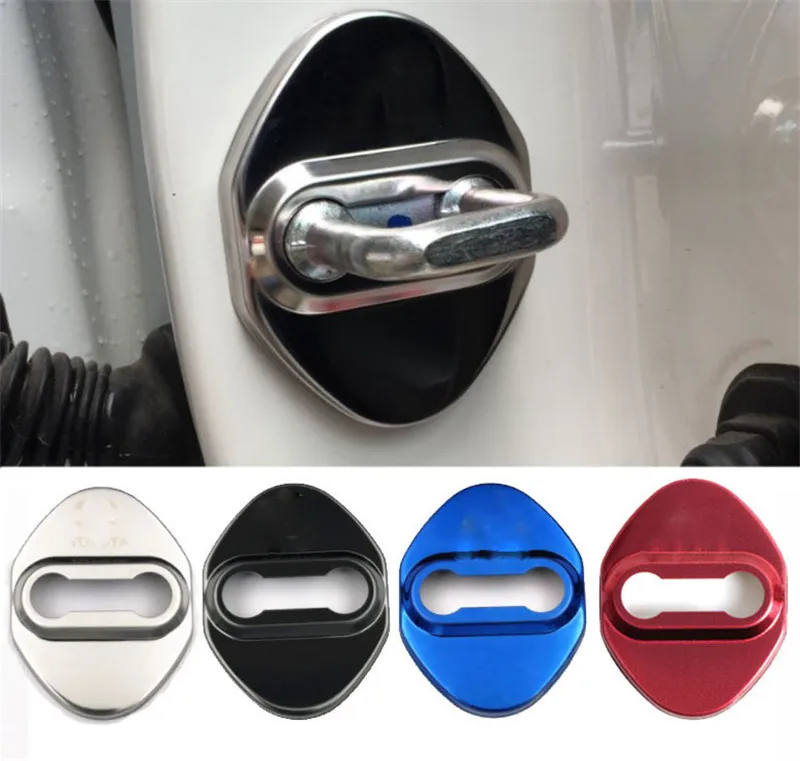 Подходит для Toyota Camry Highlander Corolla C-HR RAV4 HIACE Aygo дверной замок крышки защитные крышки из нержавеющей стали для автомобиля