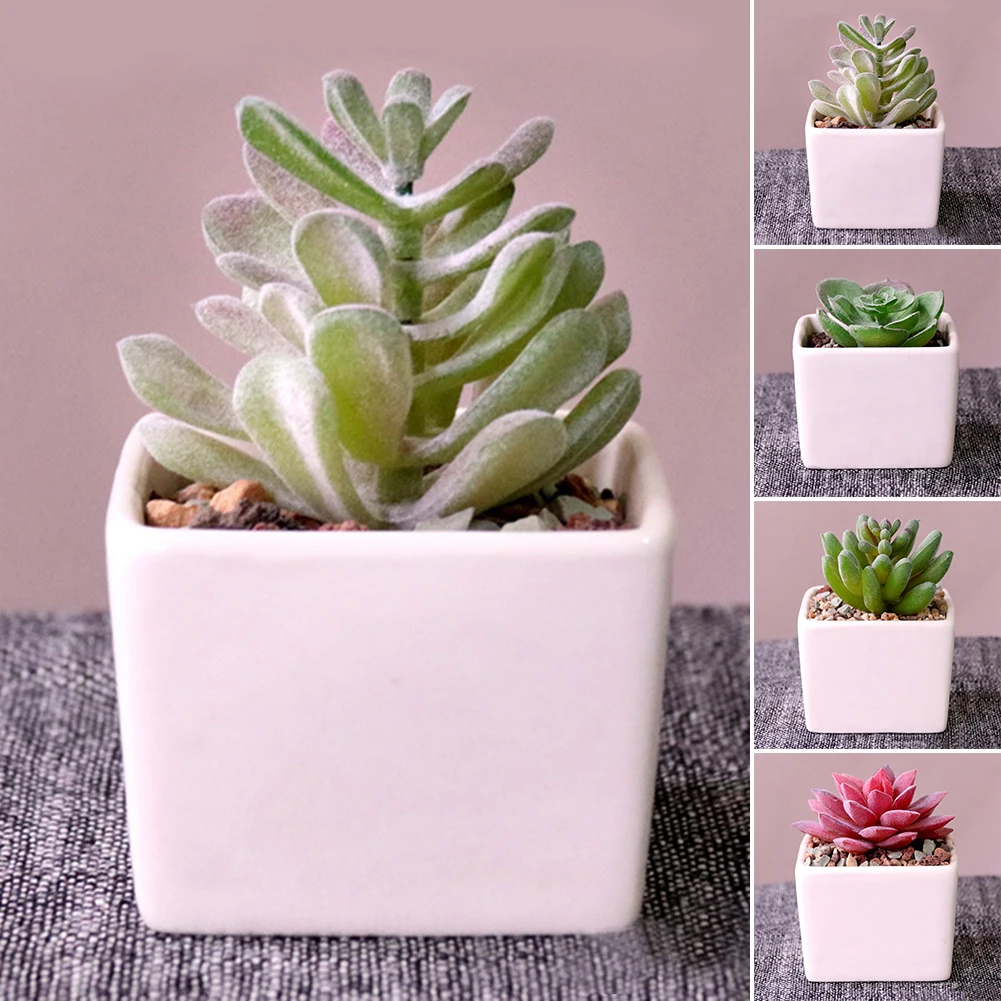 Пейзаж керамический горшок Квадратный бонсай для рабочего стола подарок