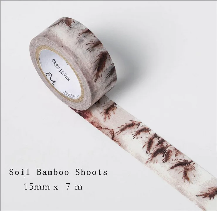 Soil Bamboo Shoots 24 стиля набор декоративного скотча Васи много Маскировочная лента японский Kawaii клей кружево Винтаж Diy Скрапбукинг наклейки декоративные - Цвет: Soil Bamboo Shoots