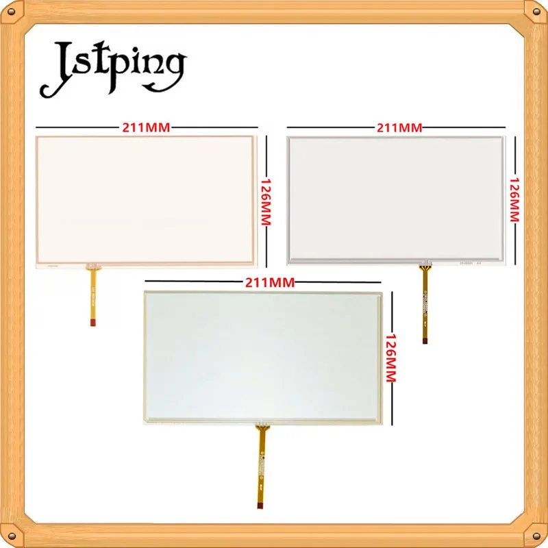 Jstping 9 дюймов четыре провода Сопротивление сенсорный экран AT090TN10 TN12 TN14 211*126 мм 211 *