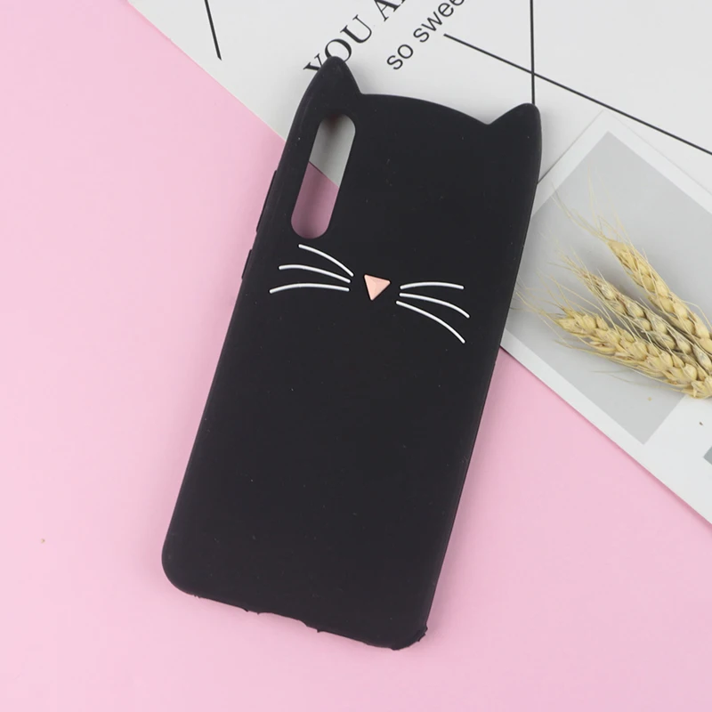 HuXu Black Симпатичные стежка Плюшевые игрушки кролика Horse чехол для samsung Galaxy A10 A20 A30 A40 A40S A50 A60 A70 M10 M20 M30 M40 Cat чехол Защитный чехол для телефона - Цвет: HuXu Black