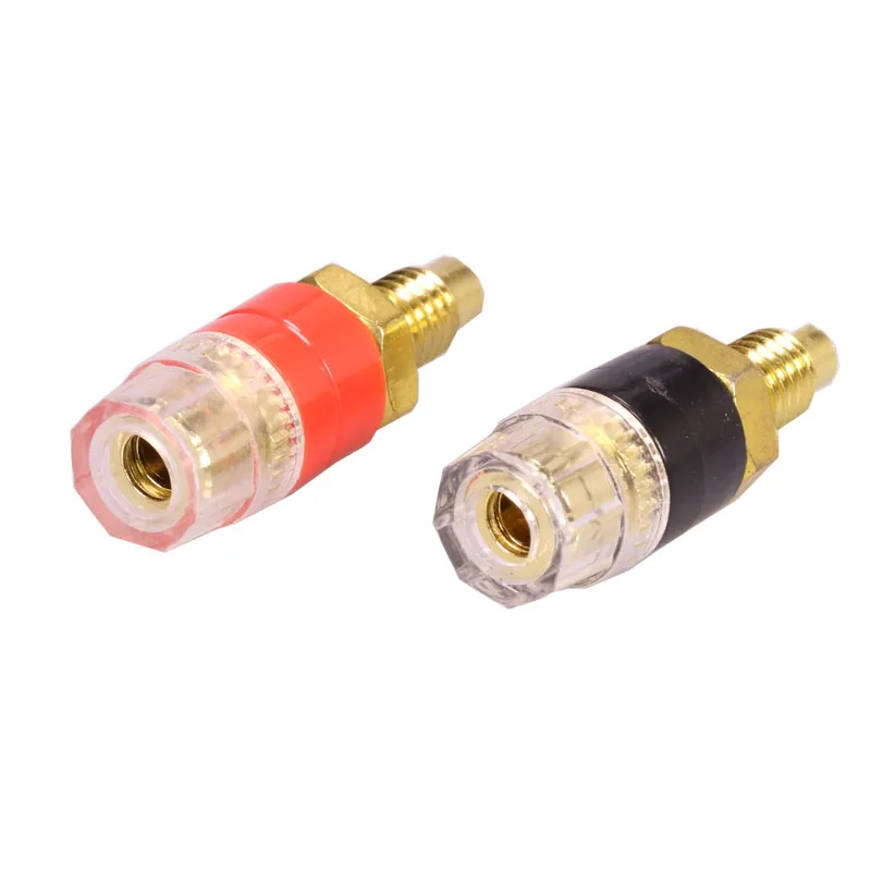 12pcs/lot Mini Binding Post Terminal for 4MM Banana Plug Jack Gold Plated Speaker Amplifier Terminals Connector | Обустройство дома