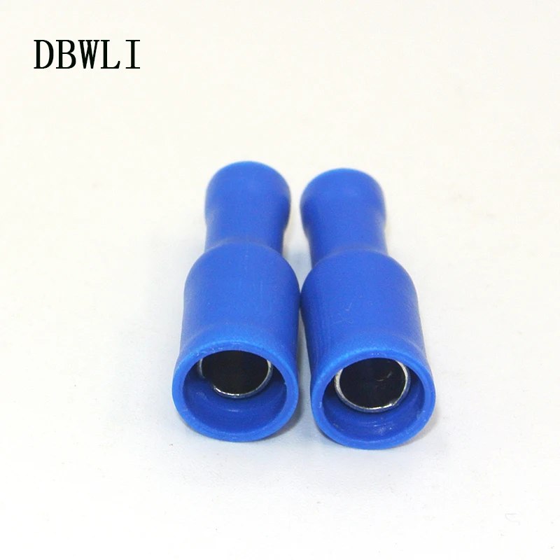 50pcs blue female 50 шт. женский и мужской изолированный Электрический быстрый Сращивание провода терминалы разъем обжимной пуля терминал для 22~ 10AWG аудио проводки - Цвет: 50pcs blue female