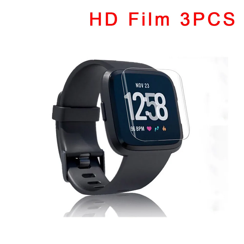 HD Film 3PCS Новое поступление для Fitbit Versa 2, браслет, ремешок на запястье, Смарт-часы, ремешок, мягкий браслет для часов, замена, умные часы, ремешок - Цвет: HD Film 3PCS