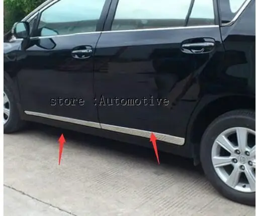 Авто обшивка кузова боковой двери Стайлинг Литье отделка для TOYOTA VERSO EZ 2013 нержавеющая сталь 4 шт. в комплекте