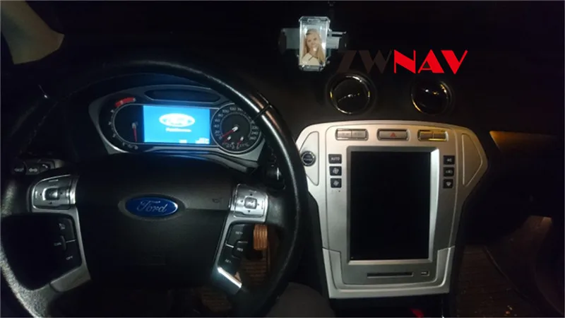 ZWNVA Тесла стиль экран Android 7,1 ОЗУ 2 Гб ПЗУ 64 ГБ Автомобильный плеер gps навигация Радио экран для Ford Mondeo MK4 2007-2012