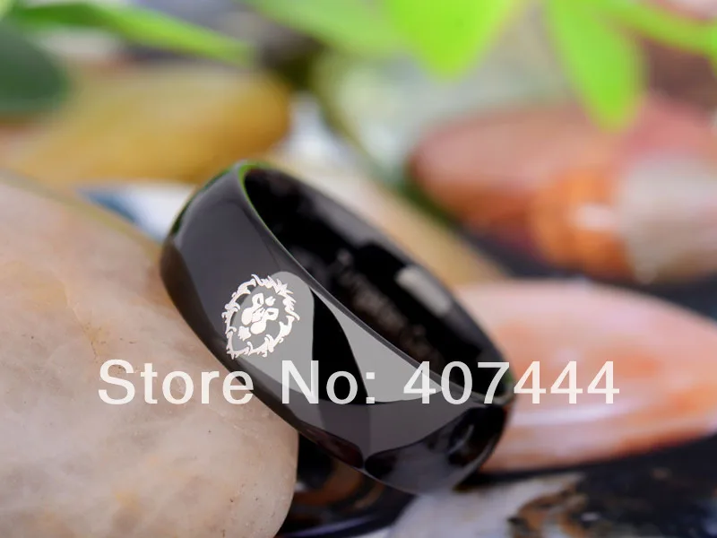 Бесплатная доставка YGK JEWELRY Лидер продаж 8 мм черный купол World of Warcraft Alliance мужское