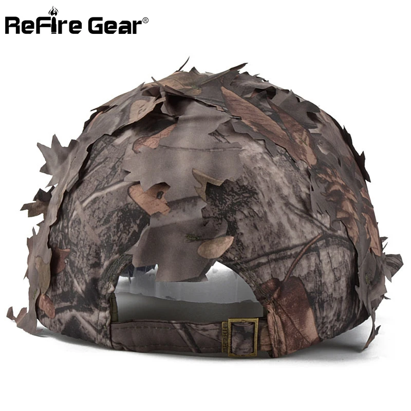 Мужская камуфляжная кепка ReFire Gear бейсболка с изображением джунглей и листьев