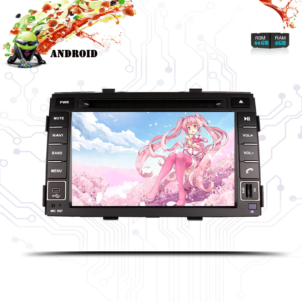 Восьмиядерный Android 9 0 RAM 4 Гб 2din автомобильный dvd плеер GPS для KIA Sorento 2009 2010 11 2012 радио