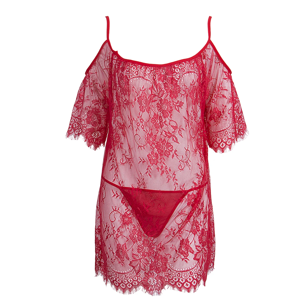 Пикантные женские летние кружевное с цветочными мотивами свободное платье Bodydoll