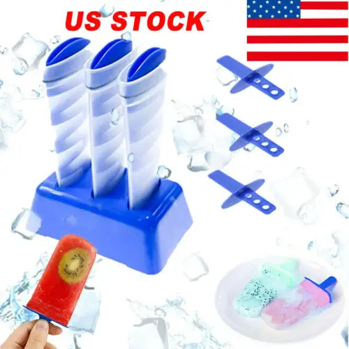 Леденец набор форм льда загрузка Воронка плюс Силиконовые Эскимо 3 ячейки
