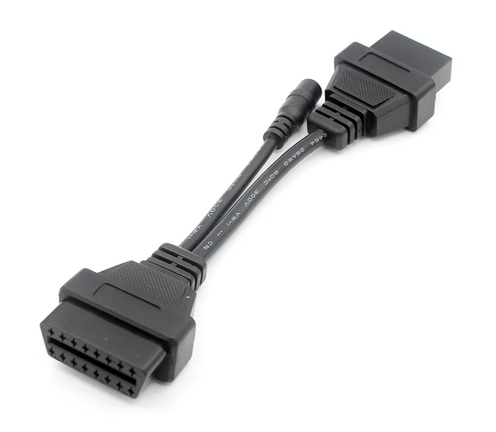 Для MITSUBISH 12pin к 16Pin OBD2/OBDII DLC автомобиля диагностический инструмент кабель для