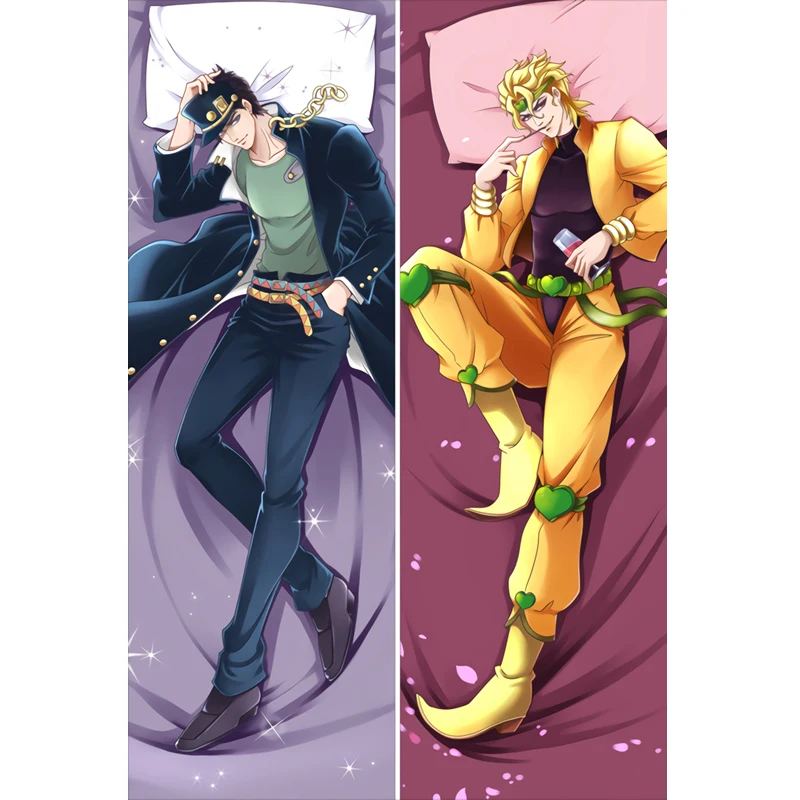 Необычные приключения Джоджо дакимакура Jotaro Kujo Dio Brando аниме обнимающие тела Наволочка Чехол