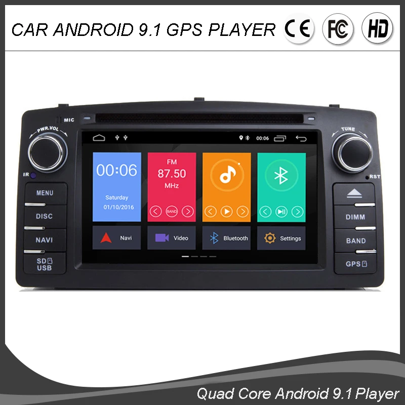 Android 9 0 четырехъядерный автомобильный DVD GPS плеер для TOYOTA COROLLA E120 BYD F3 Радио стерео