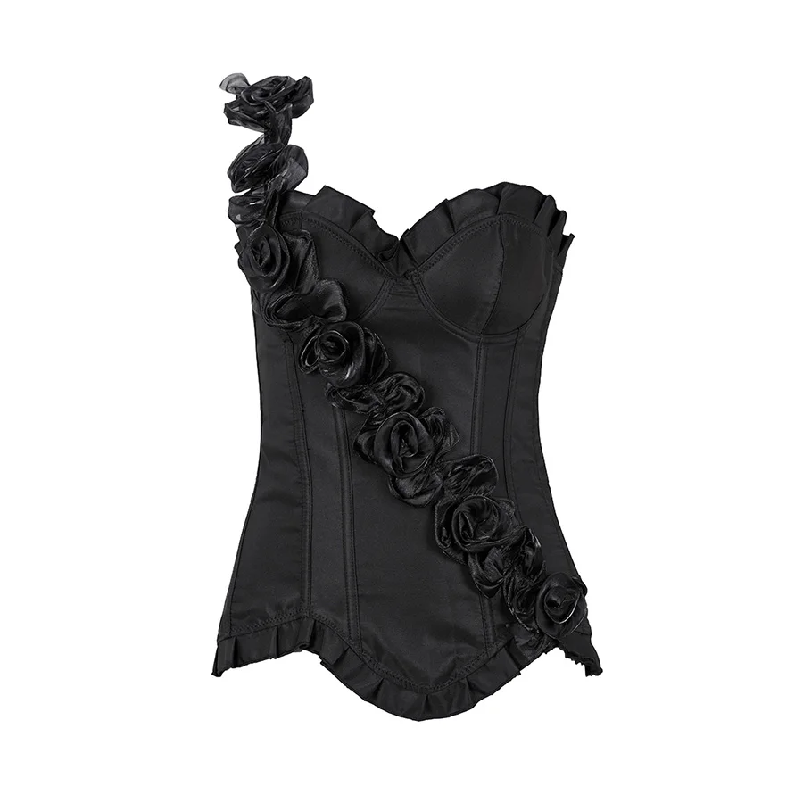 Женский корсет для коррекции фигуры с цветочной аппликацией | Женская одежда