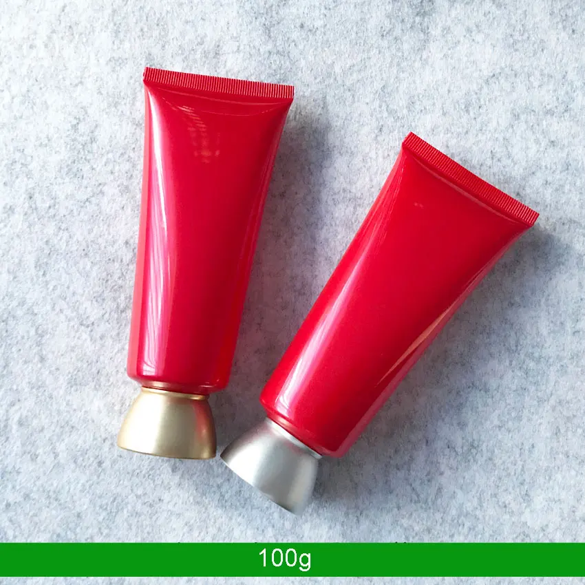 

300pcs 100g 100ml High Class Empty Red Eye Cream Storage Tube, Cosmetic Soft Hose Containers,Squeeze Skin Care Cream Soft Tube