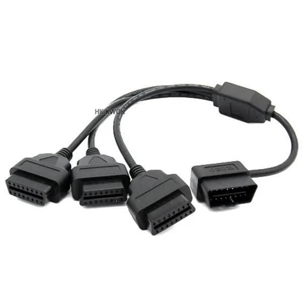 16 Булавки OBD2 1 до 3 Провода м до 3f прямым углом 16 Булавки удлинитель OBD 2 OBD OBDII OBD-II разъем кабель Код инструмент диагностики