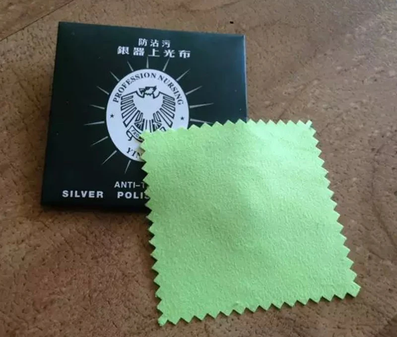 100 шт. случайному выбору серебристого цвета для полировки очистки Салфетка Для