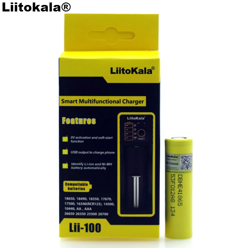 Зарядное устройство Liitokala lii-100 1 2 в 3 7 26650 для аккумуляторов электронных сигарет
